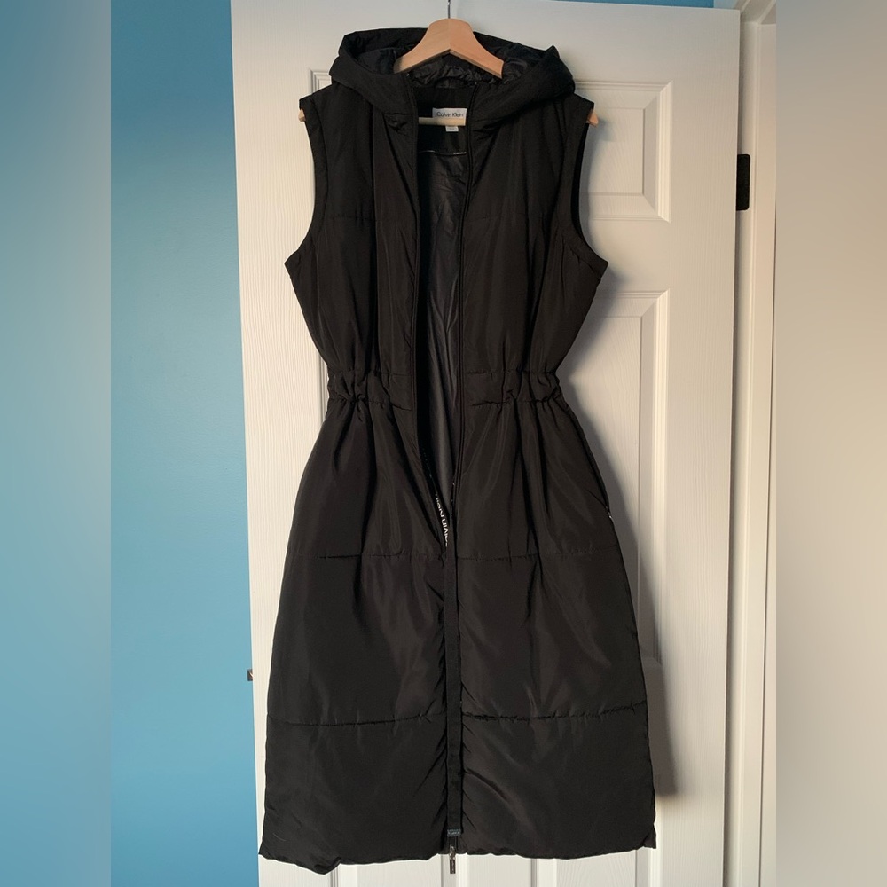 Calvin Klein Black Cinched Waist Vest